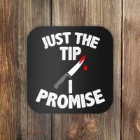 Just The Tip Funny Halloween Knife Coaster thumb 0