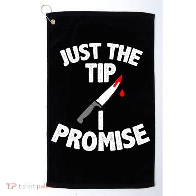Just The Tip Funny Halloween Knife Golf Towel