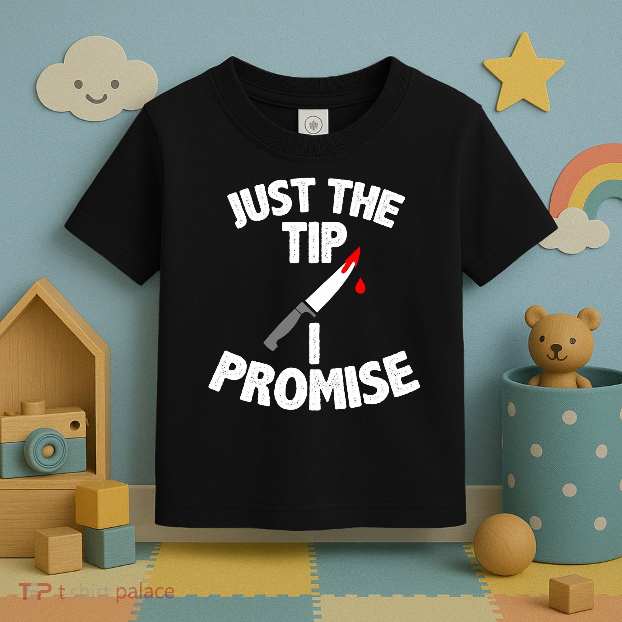 Just The Tip Funny Halloween Knife Toddler T-Shirt