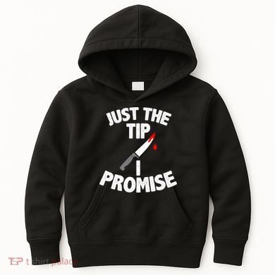 Just The Tip Funny Halloween Knife Kids Hoodie