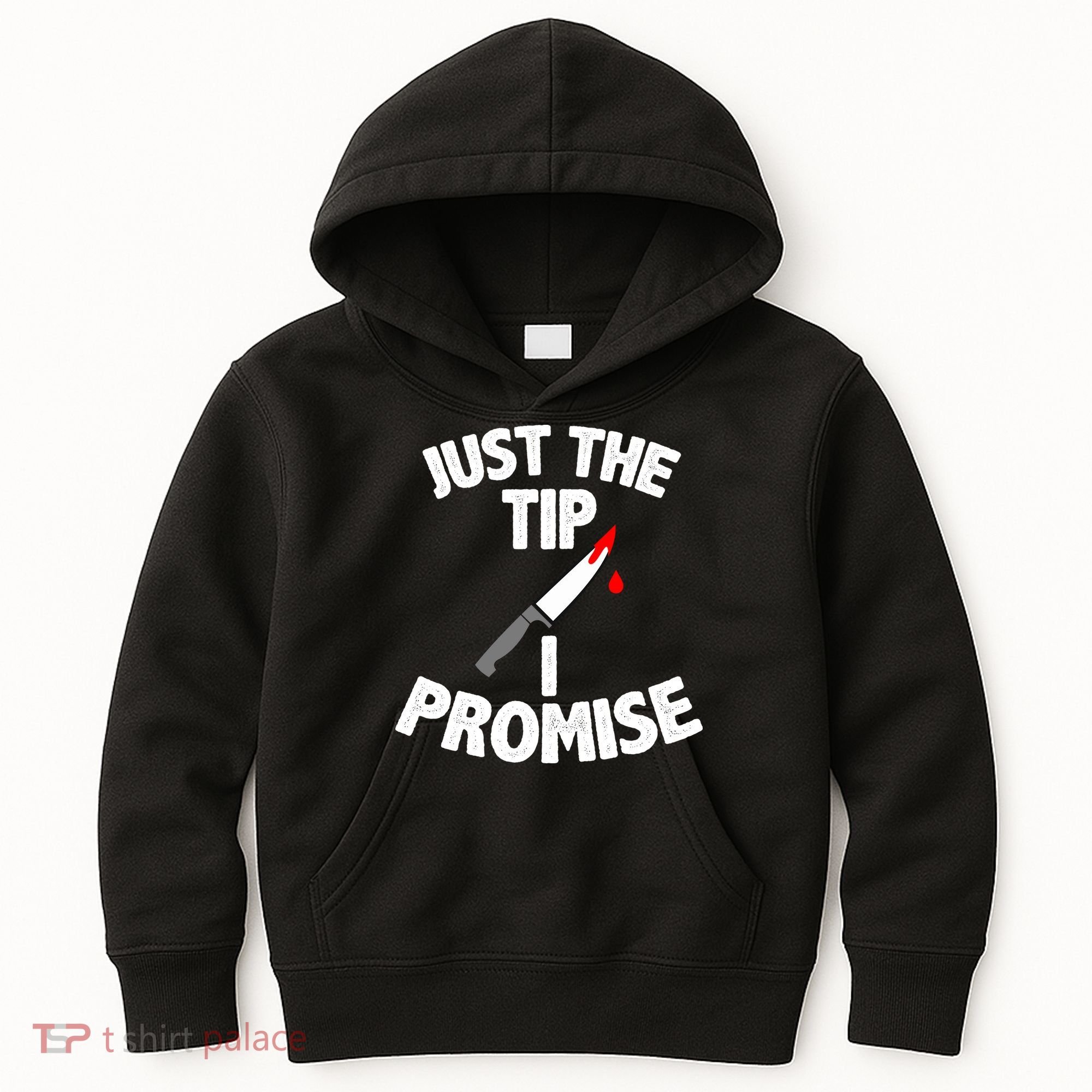 Just The Tip Funny Halloween Knife Kids Hoodie