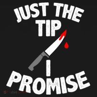 Just The Tip Funny Halloween Knife Kids Hoodie thumb 5