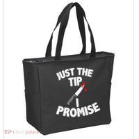 Just The Tip Funny Halloween Knife Tote Bag thumb 2