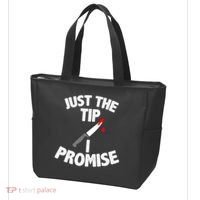 Just The Tip Funny Halloween Knife Tote Bag thumb 3