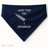 Just the Tip I Promise Halloween Knife USA-Made Doggie Bandana thumb 0