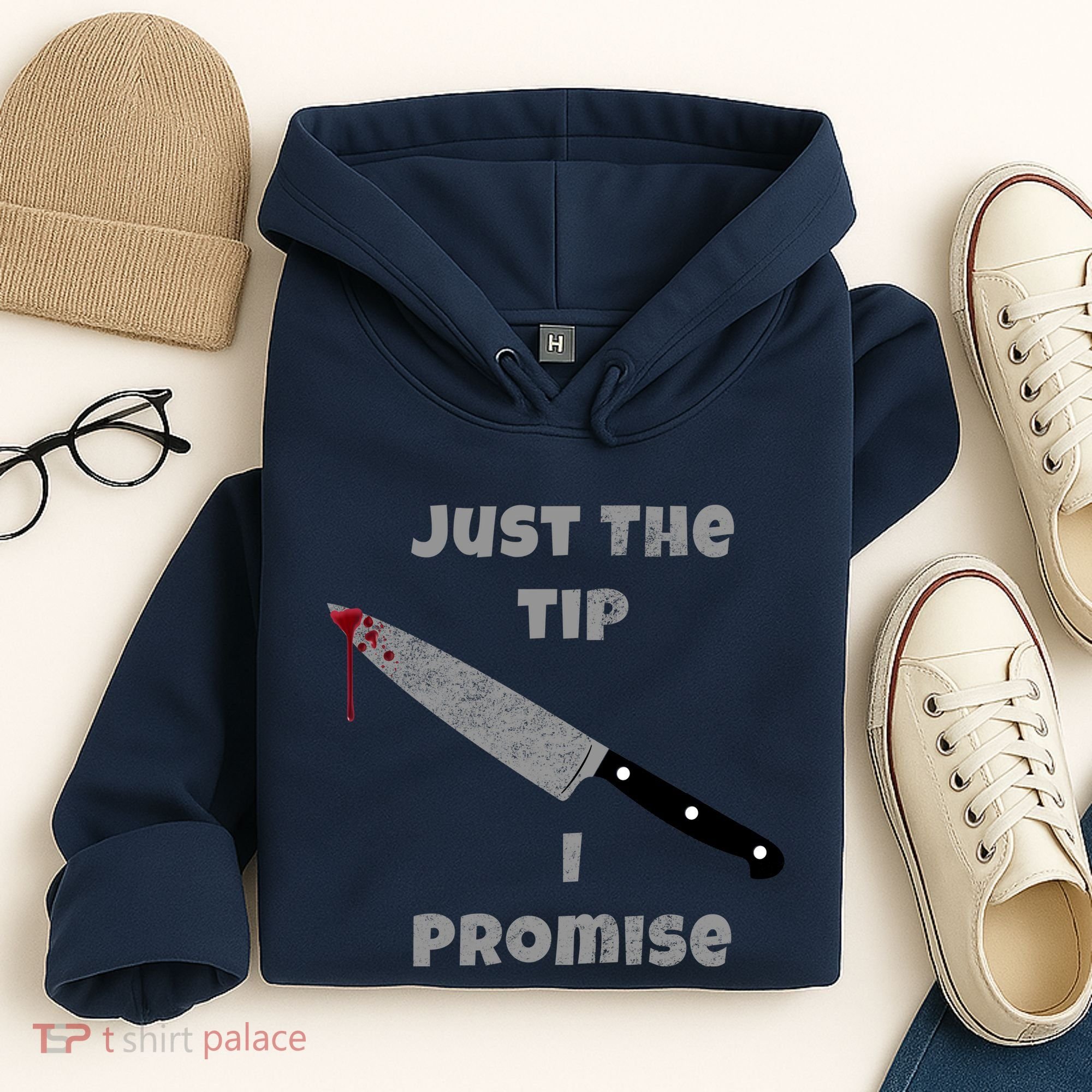 Just the Tip I Promise Halloween Knife Hoodie