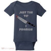 Just the Tip I Promise Halloween Knife Baby Bodysuit thumb 0