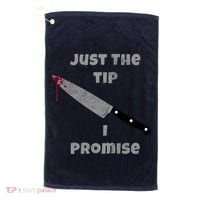 Just the Tip I Promise Halloween Knife Golf Towel thumb 0