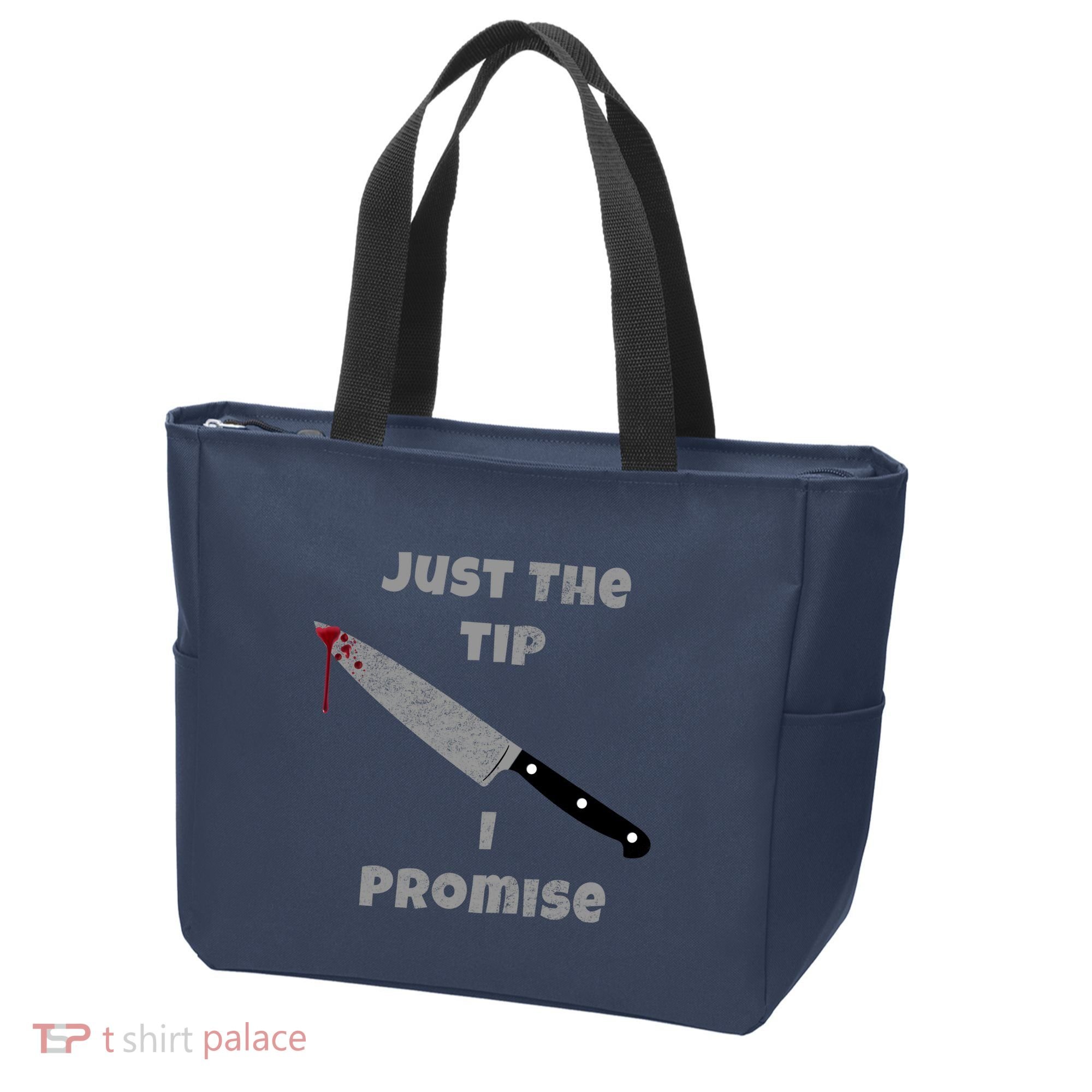 Just the Tip I Promise Halloween Knife Tote Bag