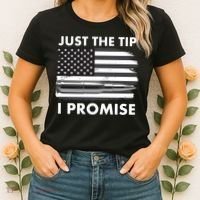 Just the Tip I Promise USA Bullet Flag Women's T-Shirt thumb 2