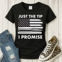 Just the Tip I Promise USA Bullet Flag Women's T-Shirt thumb 3