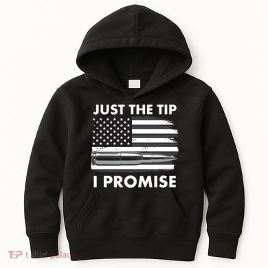 Just the Tip I Promise USA Bullet Flag Kids Hoodie