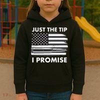 Just the Tip I Promise USA Bullet Flag Kids Hoodie thumb 3