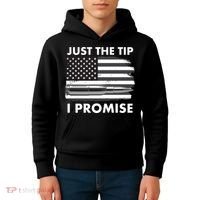 Just the Tip I Promise USA Bullet Flag Kids Hoodie thumb 4
