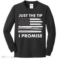 Just the Tip I Promise USA Bullet Flag Kids Long Sleeve Shirt thumb 0