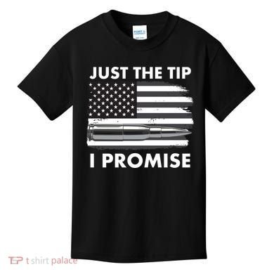 Just the Tip I Promise USA Bullet Flag Kids T-Shirt