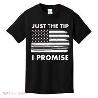 Just the Tip I Promise USA Bullet Flag Kids T-Shirt thumb 0