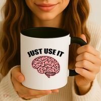 Just Use It Funny Brain Coffee Mug thumb 3
