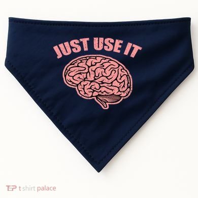 Just Use It Funny Brain USA-Made Doggie Bandana
