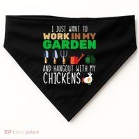Just Want To Work In My Garden USA-Made Doggie Bandana thumb 0