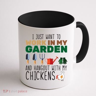 Just Want To Work In My Garden Coffee Mug back