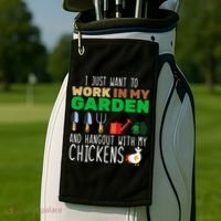 Just Want To Work In My Garden Golf Towel thumb 2