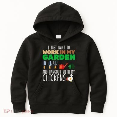 Just Want To Work In My Garden Kids Hoodie