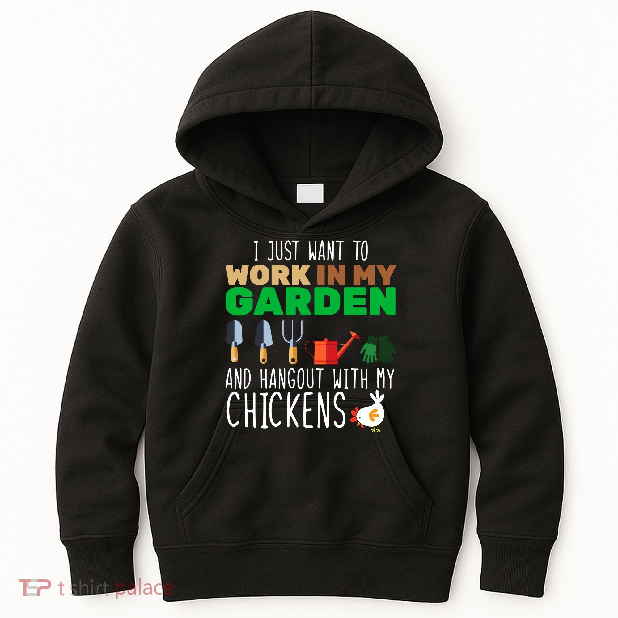 Just Want To Work In My Garden Kids Hoodie
