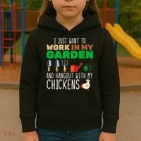 Just Want To Work In My Garden Kids Hoodie thumb 3