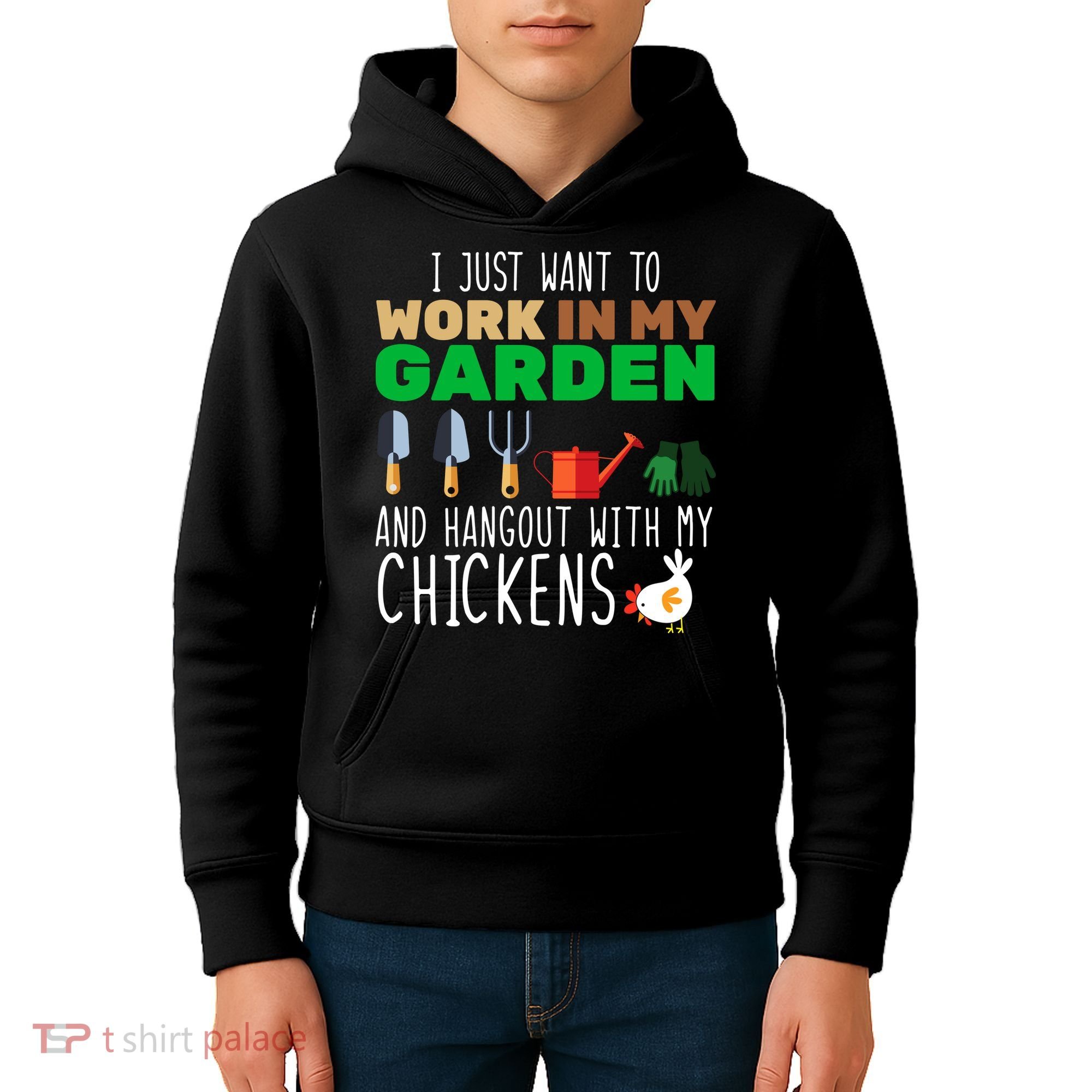 Just Want To Work In My Garden Kids Hoodie