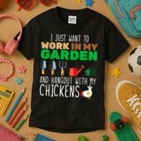 Just Want To Work In My Garden Kids T-Shirt thumb 3