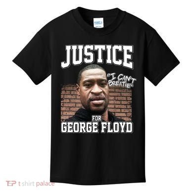 Justice For George Floyd BLM Kids T-Shirt