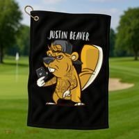 Justin Beaver Golf Towel thumb 1