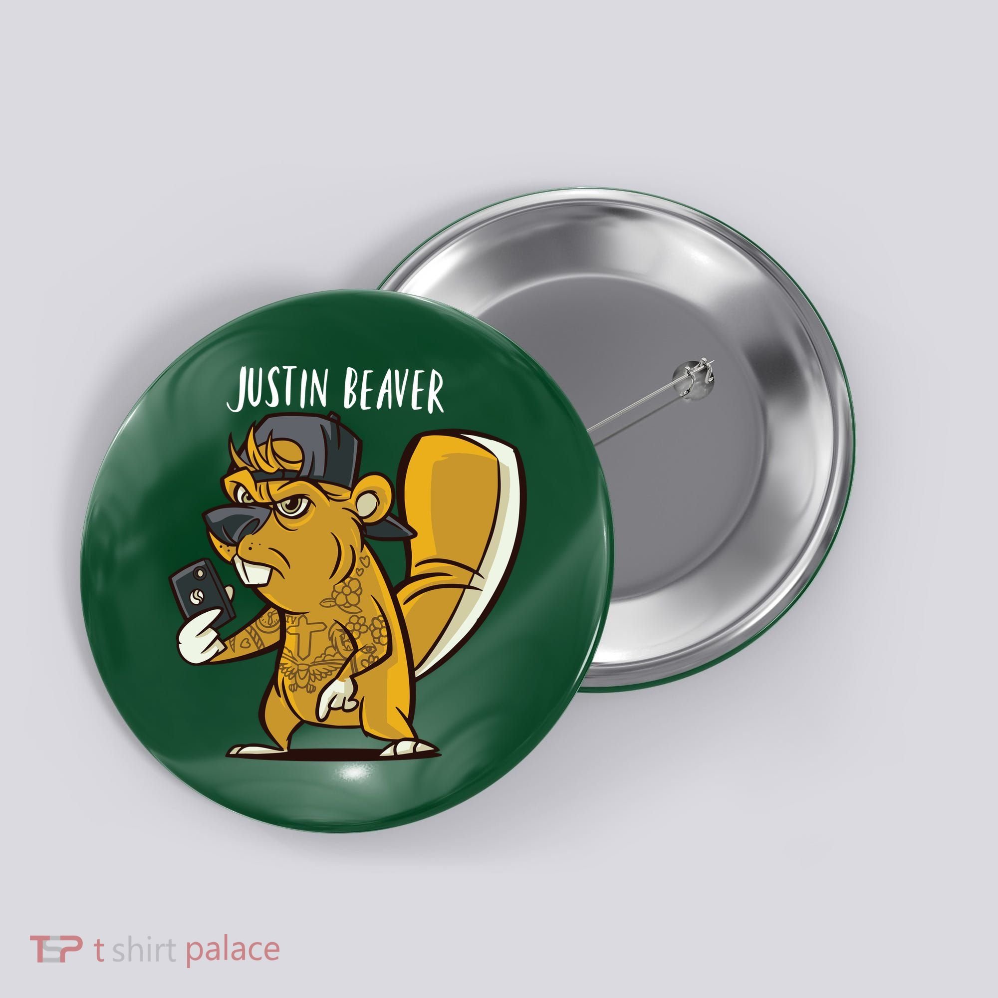 Justin Beaver Button