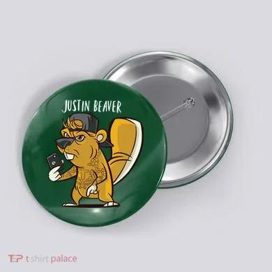 Justin Beaver Button