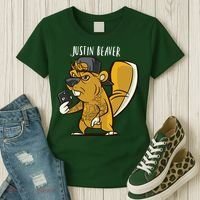 Justin Beaver Women's T-Shirt thumb 3