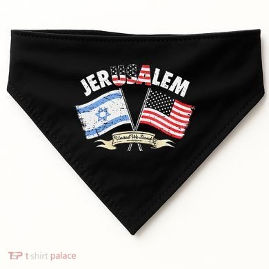 Jerusalem United We Stand USA-Made Doggie Bandana