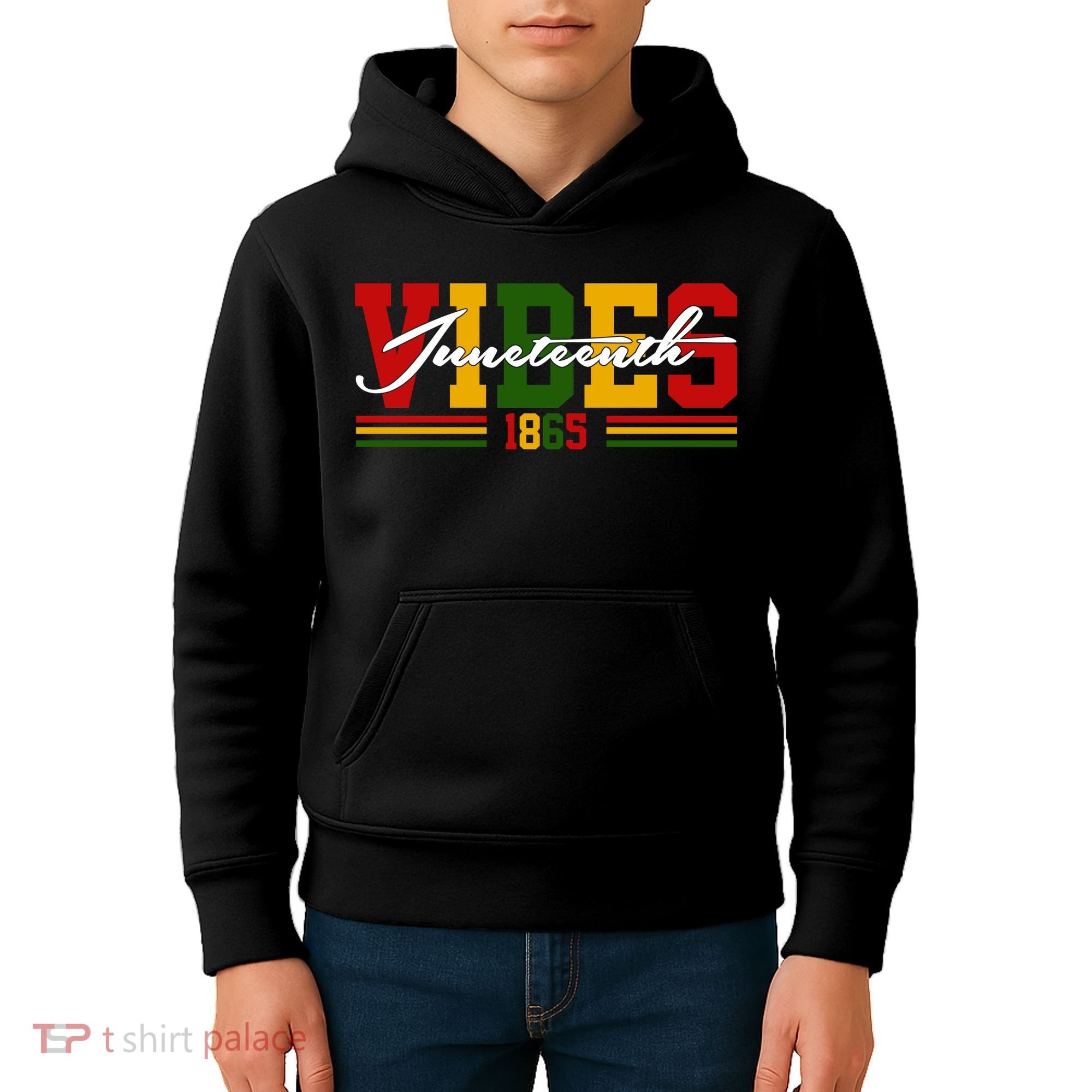 Juneteenth Vibes 1865 Kids Hoodie