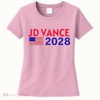 Jd Vance 2028 American Flag Vote Vance 2028 President Usa Women's T-Shirt thumb 0