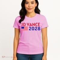 Jd Vance 2028 American Flag Vote Vance 2028 President Usa Women's T-Shirt thumb 4