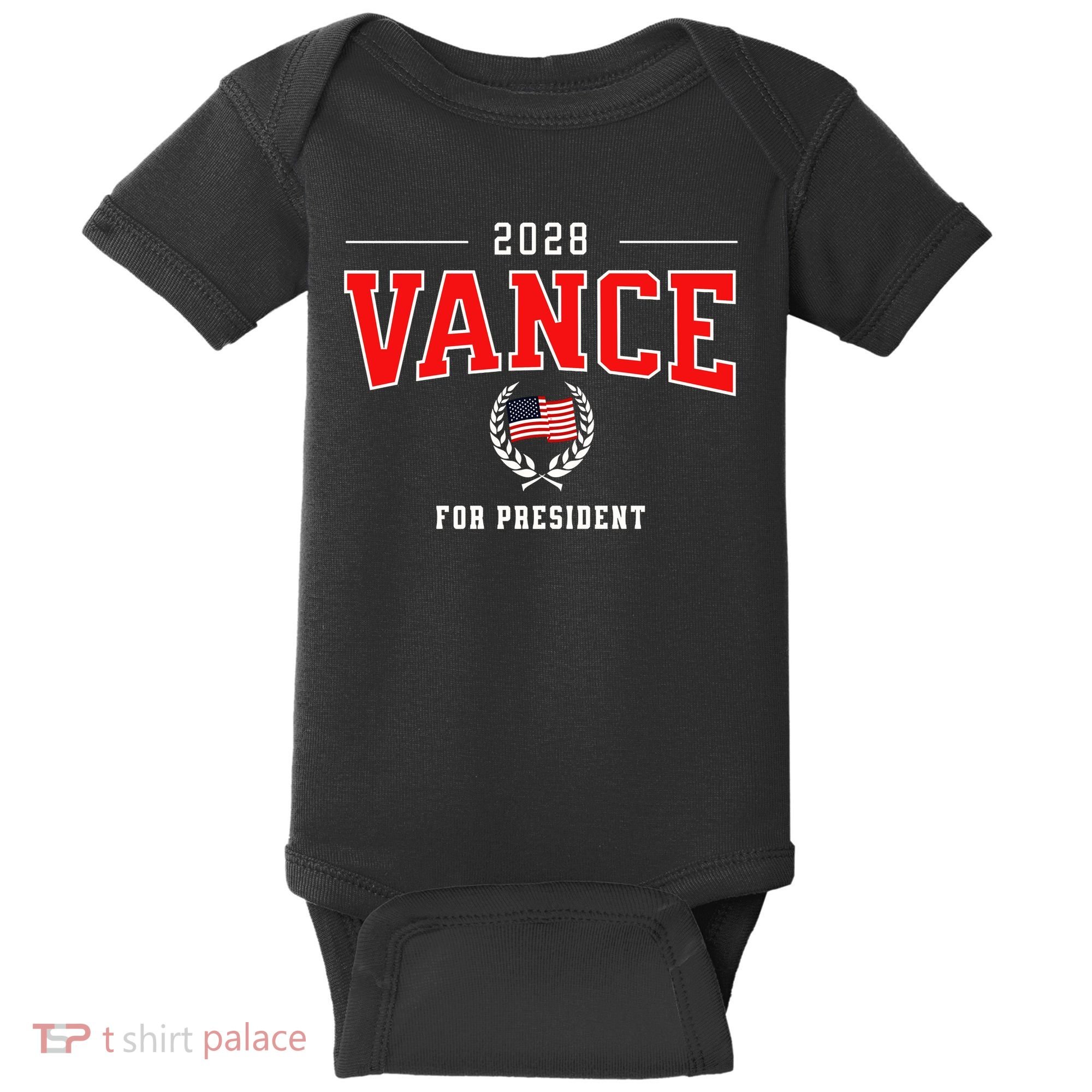 JD Vance 2028 for President Republican Patriotic US Flag Baby Bodysuit