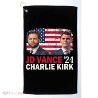 Jd Vance And Charlie Kirk Golf Towel thumb 0