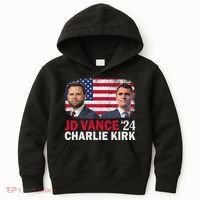 Jd Vance And Charlie Kirk Kids Hoodie thumb 0