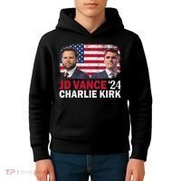 Jd Vance And Charlie Kirk Kids Hoodie thumb 4