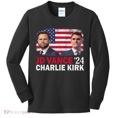 Jd Vance And Charlie Kirk Kids Long Sleeve Shirt