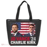 Jd Vance And Charlie Kirk Tote Bag thumb 0