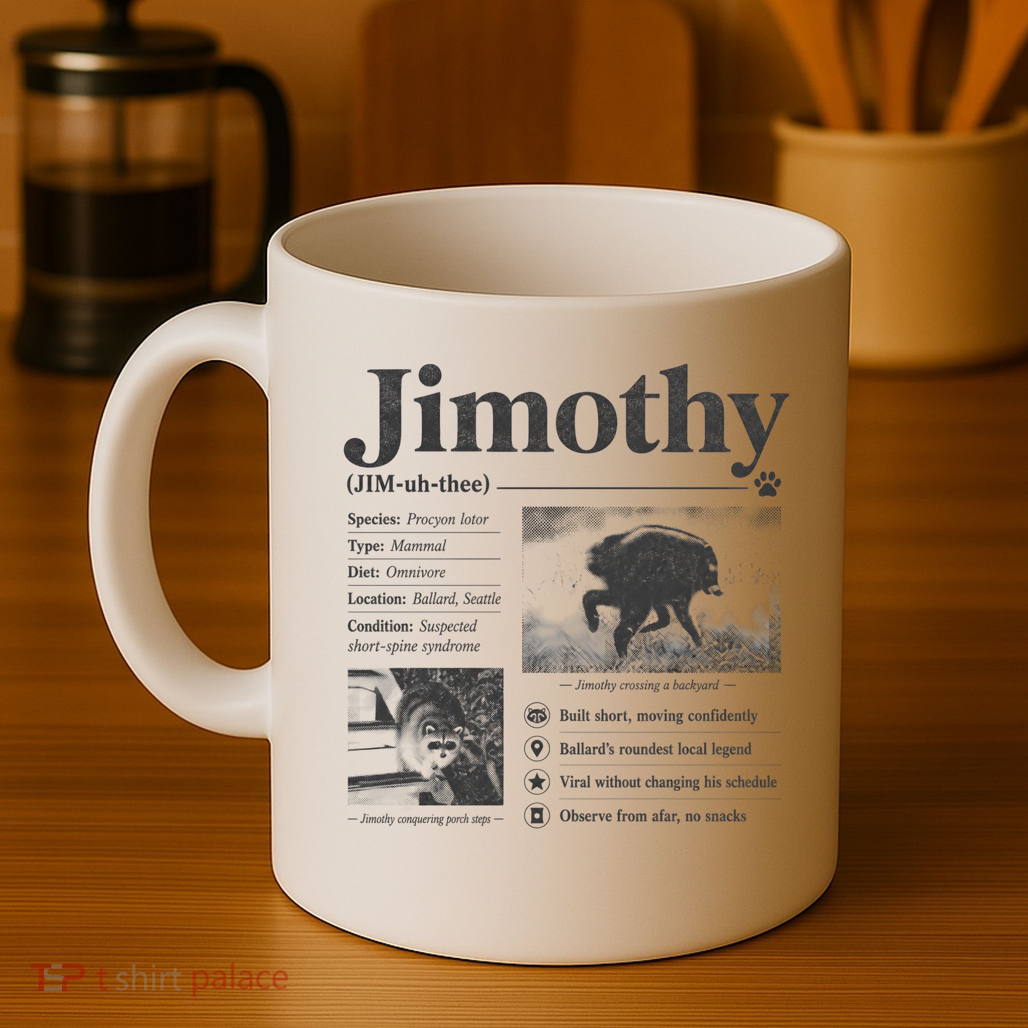 Jimothy Viral Backyard Raccoon Local Legend Coffee Mug