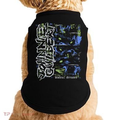 Johnnieguilbert Violent Dream Wolf Blue Green Doggie Tank