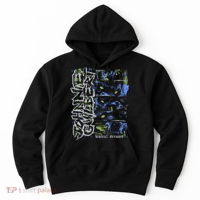 Johnnieguilbert Violent Dream Wolf Blue Green Hoodie