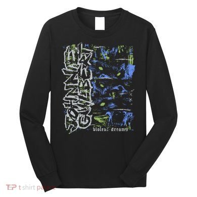 Johnnieguilbert Violent Dream Wolf Blue Green Long Sleeve Shirt